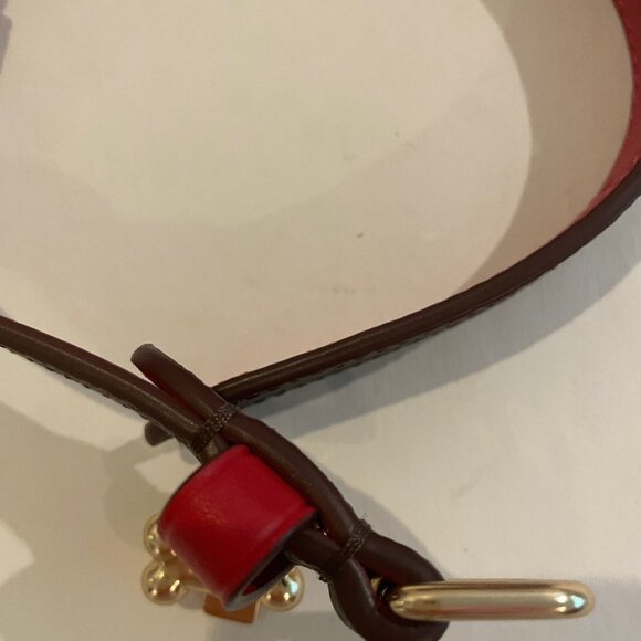 Coach Boxed Small Pet Collar Signature Canvas  black, red - Picture 9 of 16